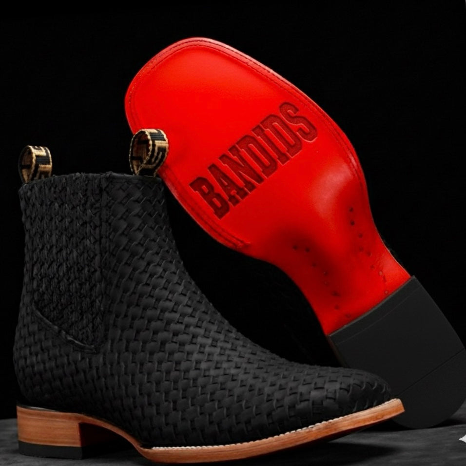 Black Petatillo red sole and Bandidos branding