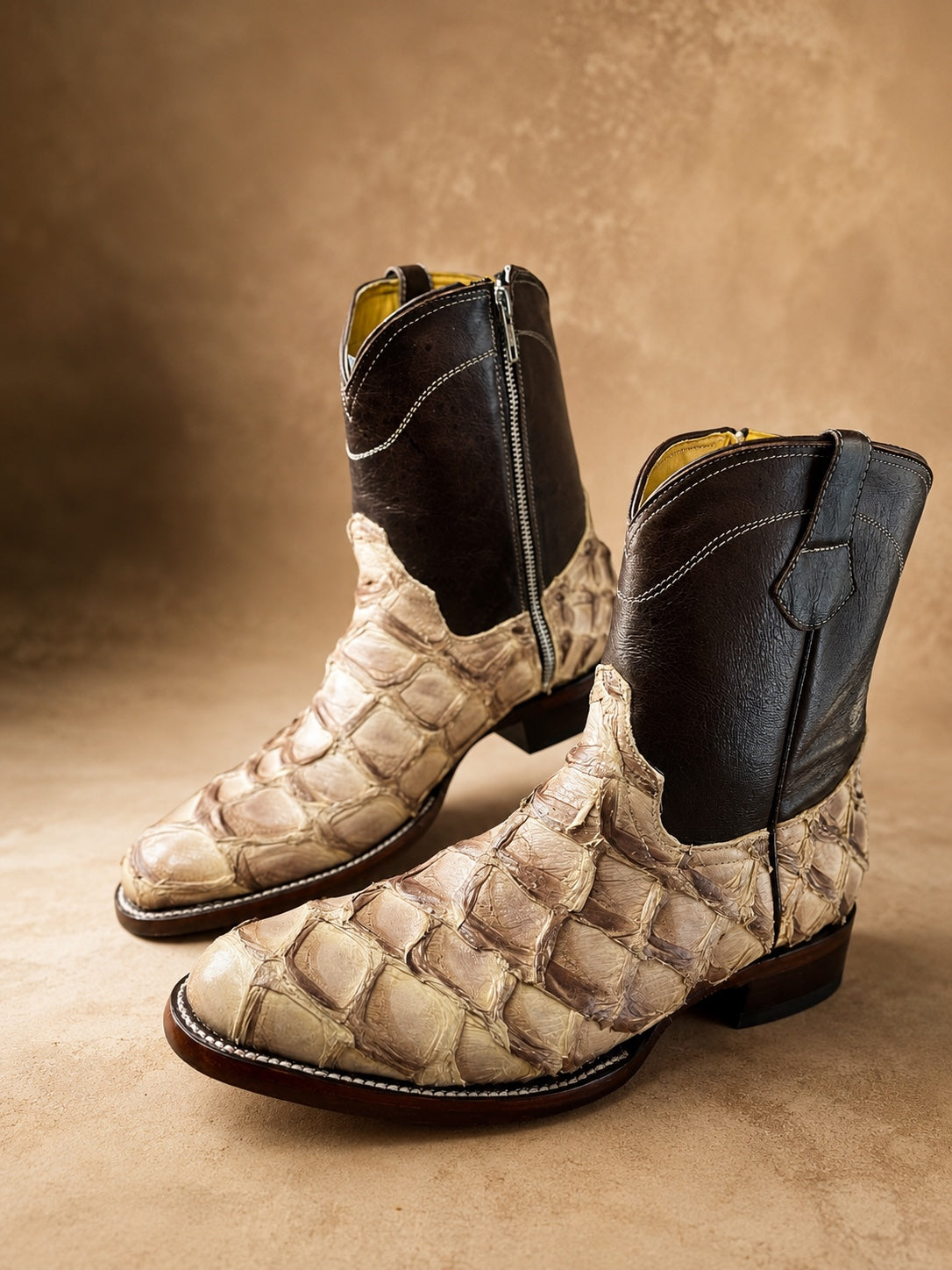 Bandidos Pirarucu fish scale botines product photo